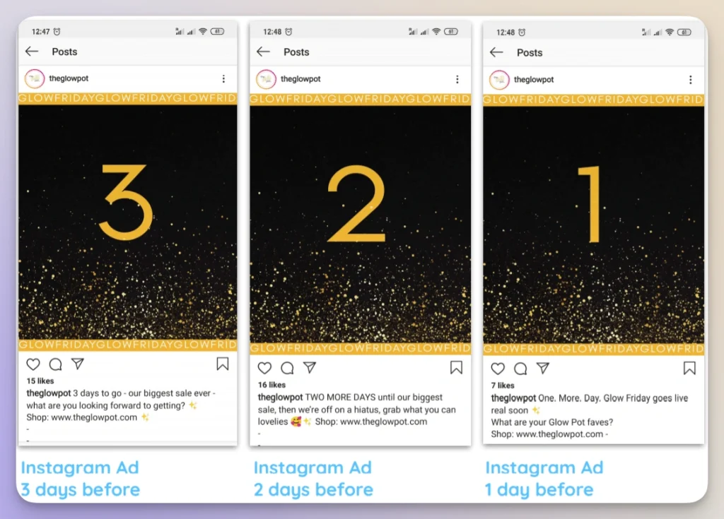 Publicaciones de Instagram.